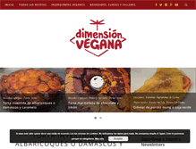 Tablet Screenshot of dimensionvegana.com